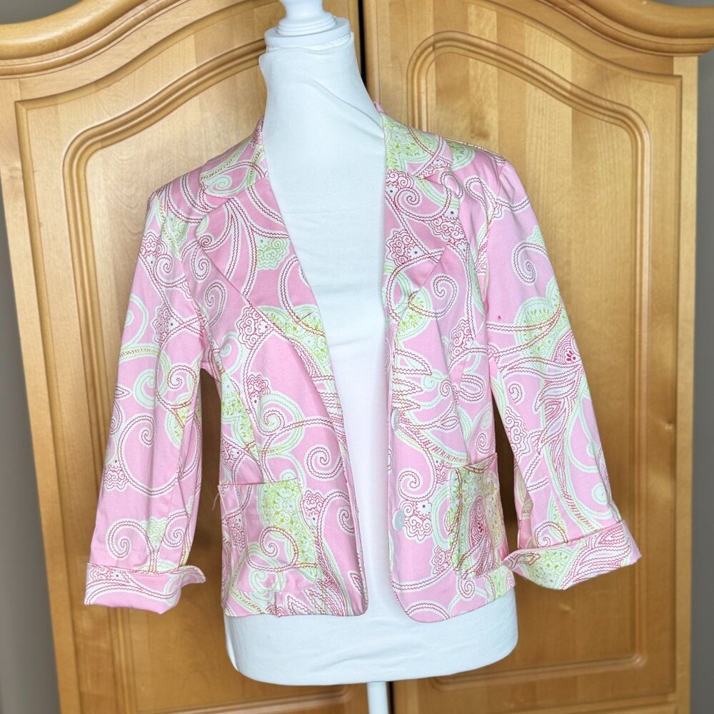 REBECCA THOMAS Size S Paisley Blazer